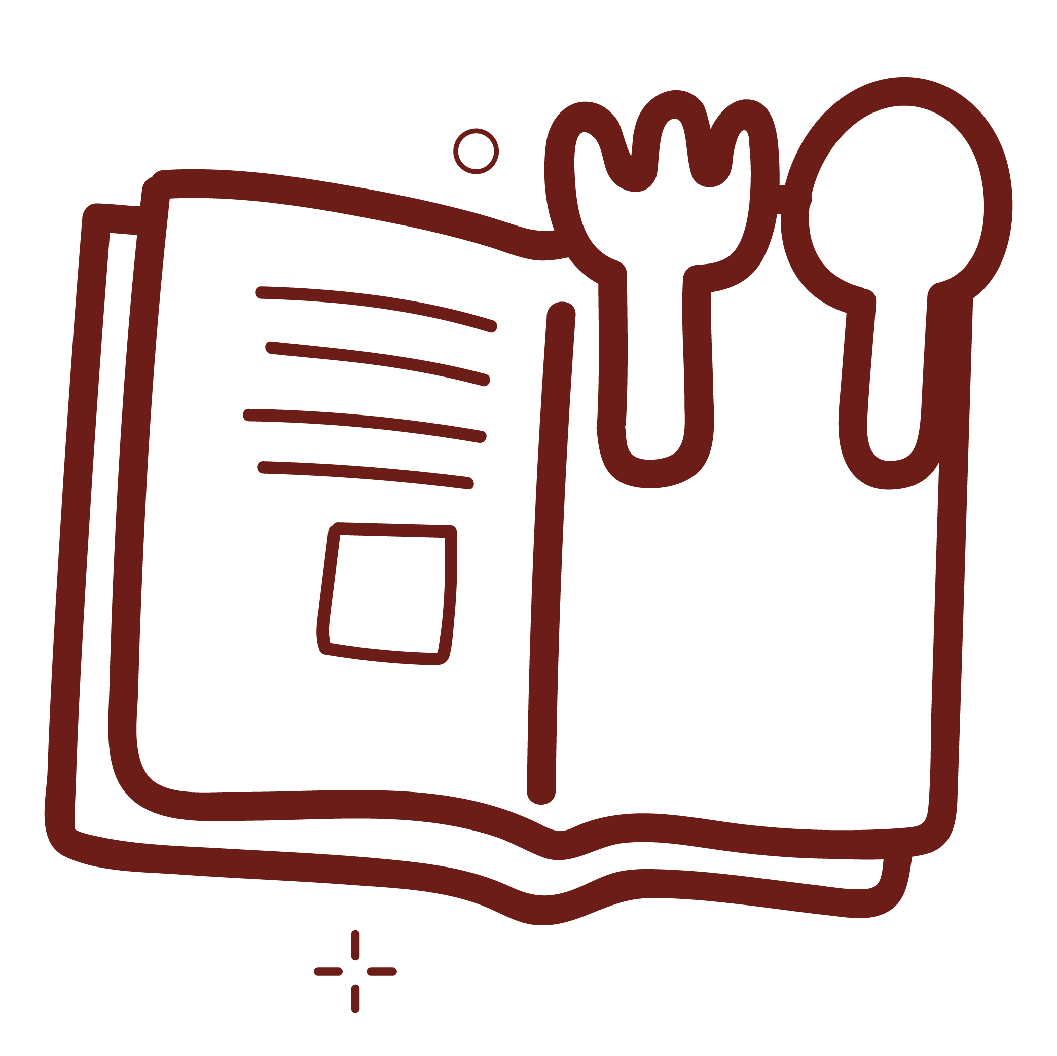 אייקו של תפריט עם סכו"ם